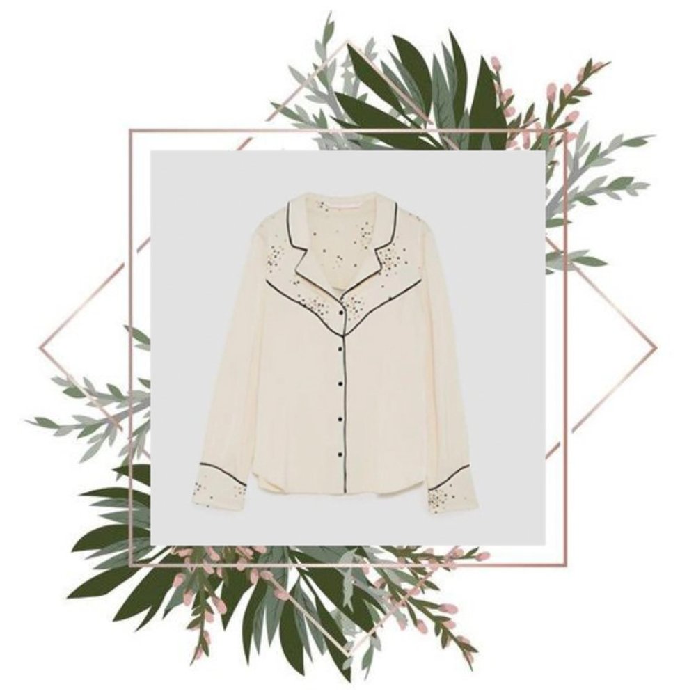 𝙇𝘼𝙎𝙏 𝘾𝙃𝘼𝙉𝘾𝙀! ZARA | Pajama Blouse Shirt